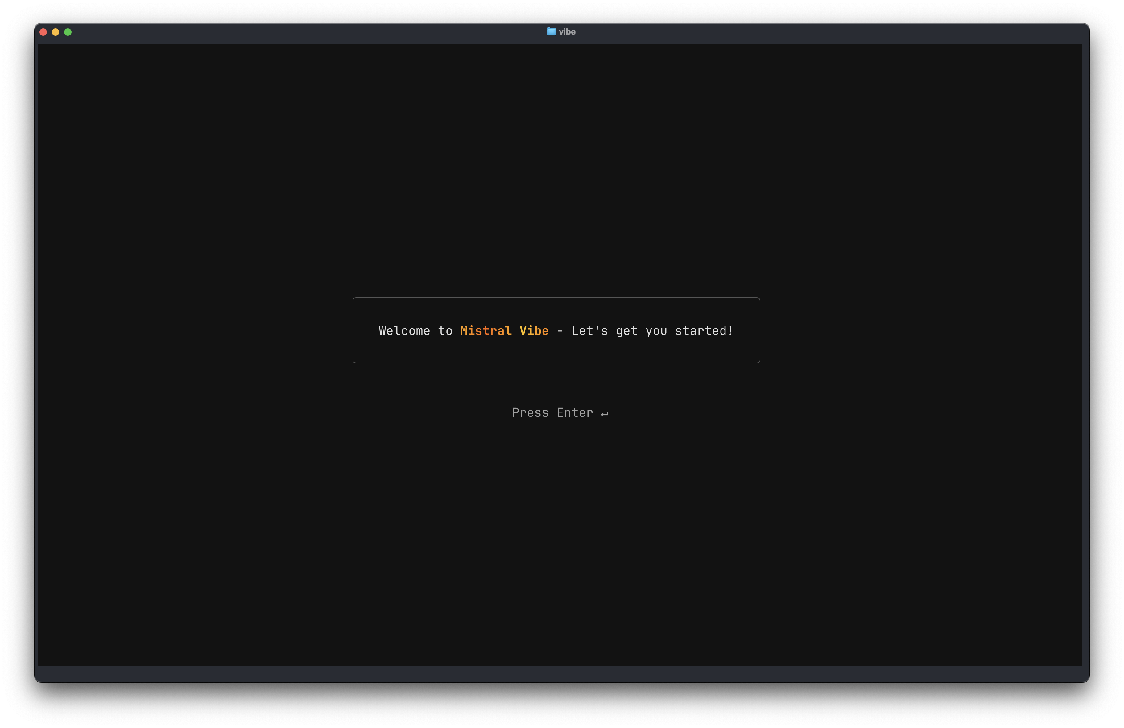 Vibe CLI running in a terminal